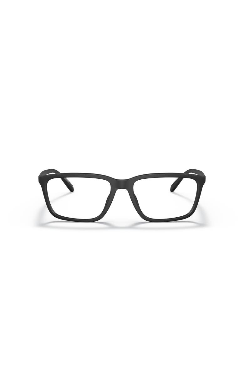 Armani Exchange 55mm Rectangle optical glasses, Alternate, color, Black