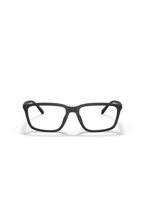 Armani Exchange 55mm Rectangle Optical Glasses In Black