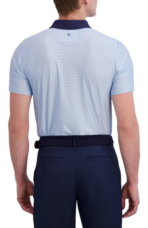 Ben Sherman Linear Tech Jersey Golf Polo In Blue