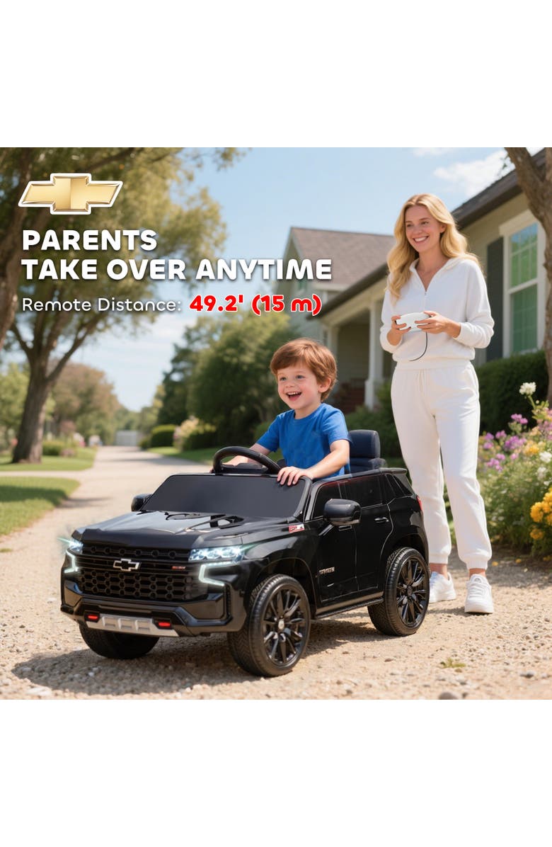 Aosom 12V Electric Ride-On Car with Remote Control, Horn, Alternate, color, Black