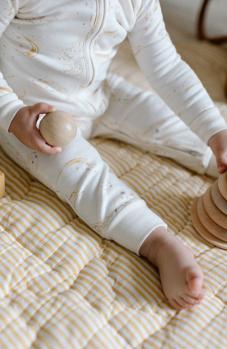 Pehr Hatchlings Zip Fitted One-Piece Organic Cotton Pajamas, Alternate, color,