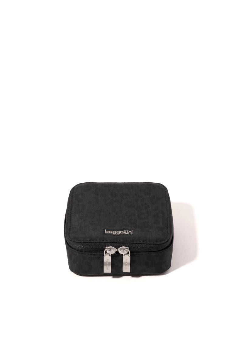 BAGGALLINI Travel Jewelry Box, Main, color, Black Cheetah Emboss