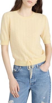 FRAME The Cashmere Charm Pointelle Sweater