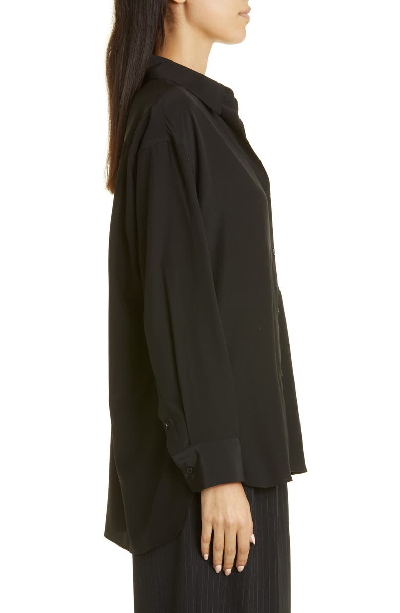 Nili Lotan Julien Silk Button-Up Shirt, Alternate, color,