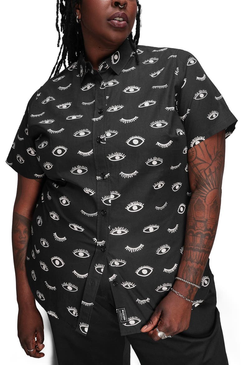 The Essential Button Up, Alternate, color, WINK BLACK