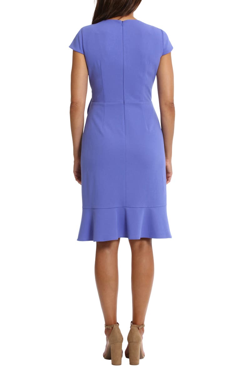 London Times Rosette Faux Wrap Flounce Dress, Alternate, color, Very Peri