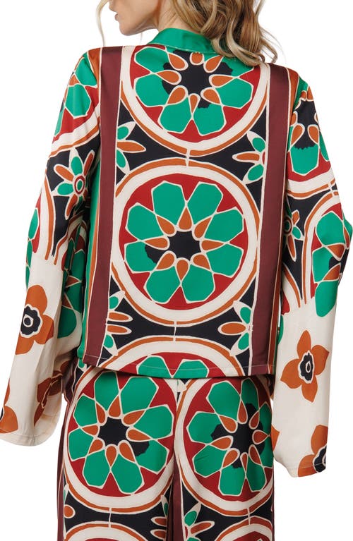 Ciebon Sassa Floral Long Sleeve Top In Multi