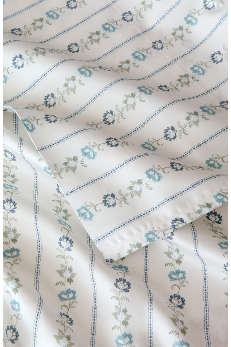 Rosamund Botanical Luxury Cotton Sateen Sheet Set Bundles, Alternate, color, Blue