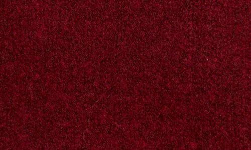 Wayf Pia Feather Trim Mock Neck Sweater In Burgundy