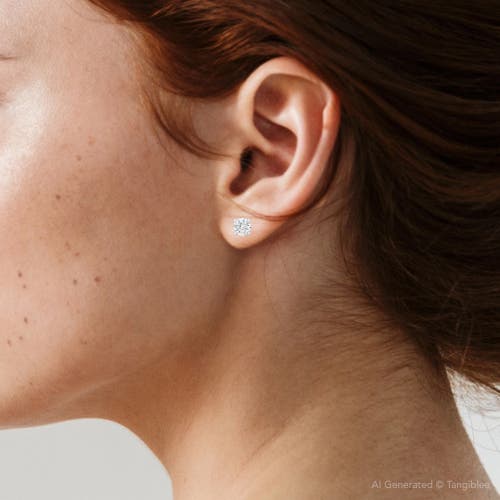 Bliss Diamond 1.50ct Lab Grown Diamond Studs 14k Gold Screw Backs In Silver