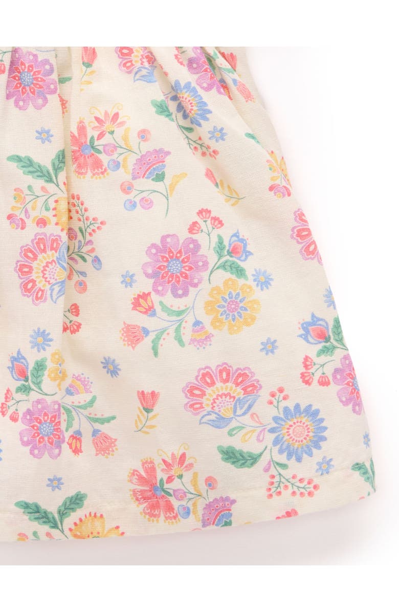 Purebaby Linen Blend Dress and Headband Set, Alternate, color, Mexican Floral