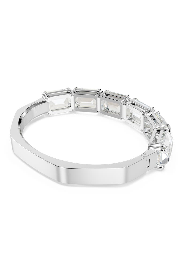 Millenia Octagon Crystal Bangle Bracelet, Alternate, color, WHITE/ SILVER