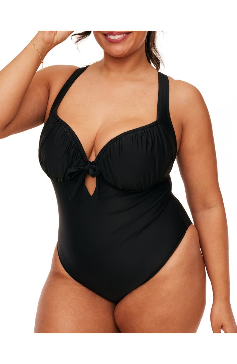 Adore Me Annabee Swimwear One Piece, Main, color, Black