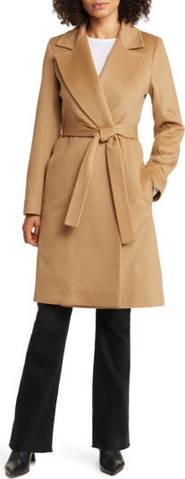 Casey Belted Cashmere Wrap Coat