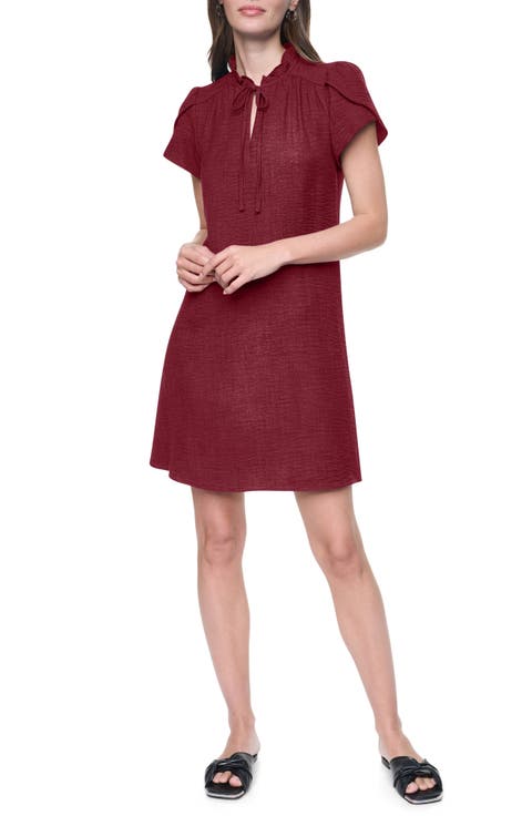 Ruffled Envelope Sleeve Shift Dress