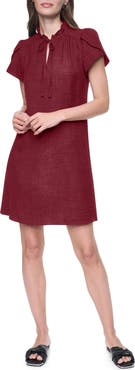 DKNY Ruffled Envelope Sleeve Shift Dress