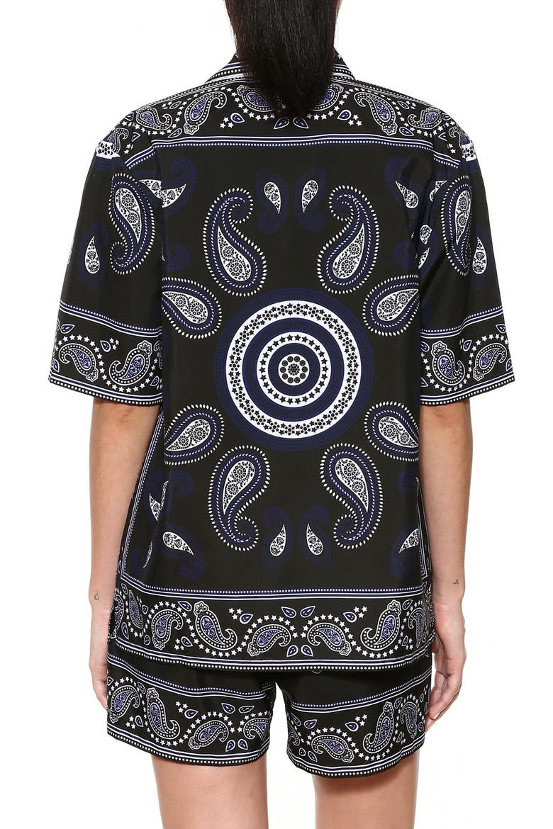 Paisley Unisex Coach Shirt, Alternate, color, BANDANA