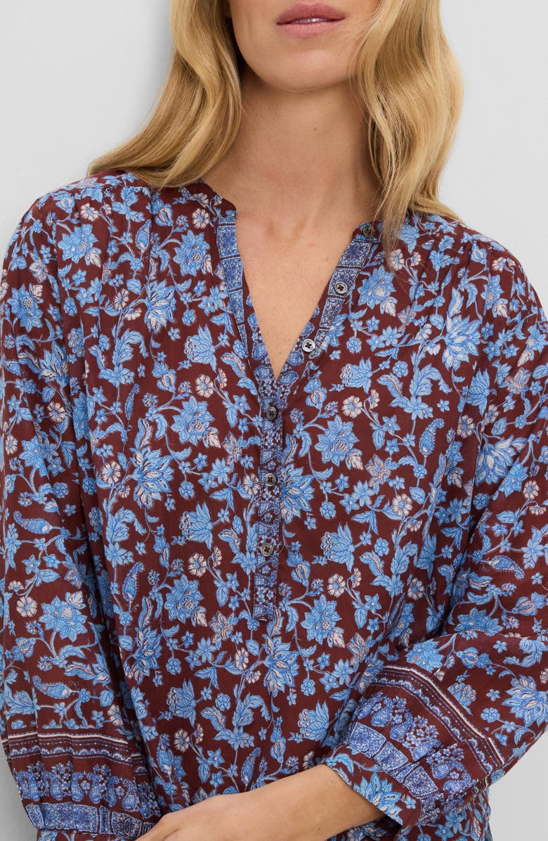 Michael Stars Katarina Print Top, Alternate, color, Sky Border Print