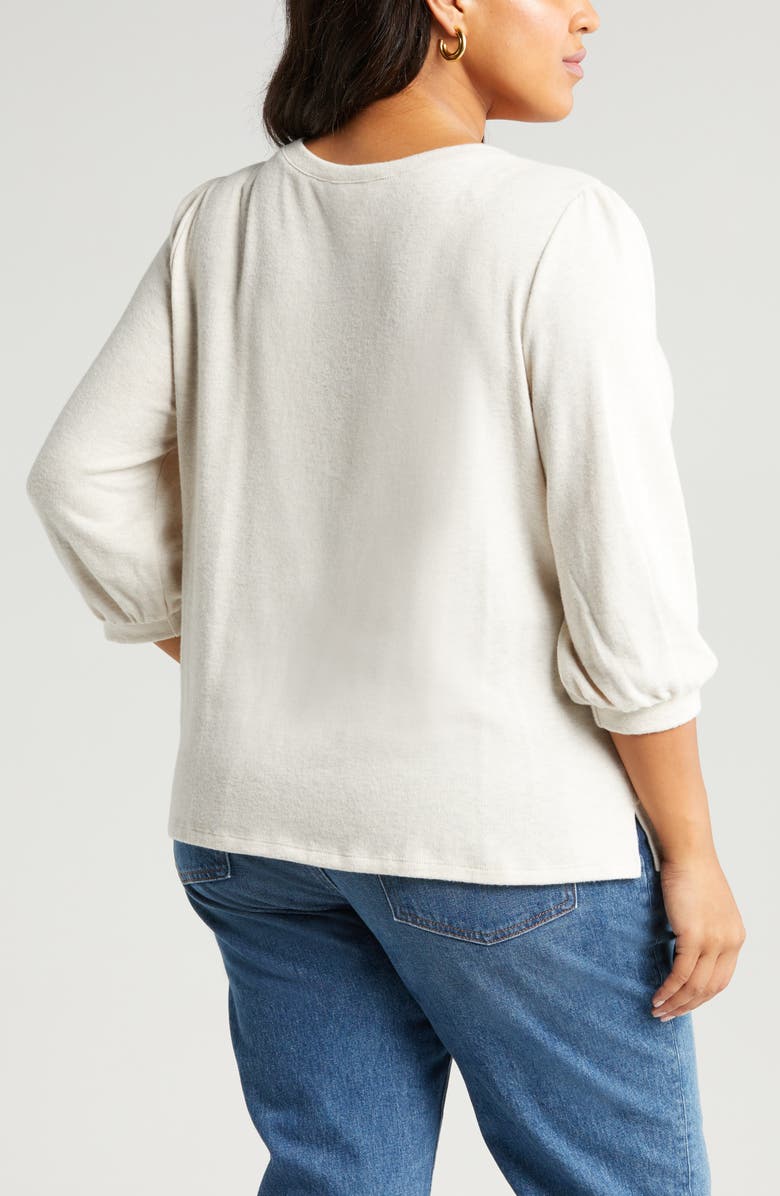 Caslon<sup>®</sup> Cozy Puff Sleeve Top, Alternate, color, 