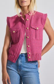 Derek Lam 10 Crosby Namira Cotton Blend Tweed Vest