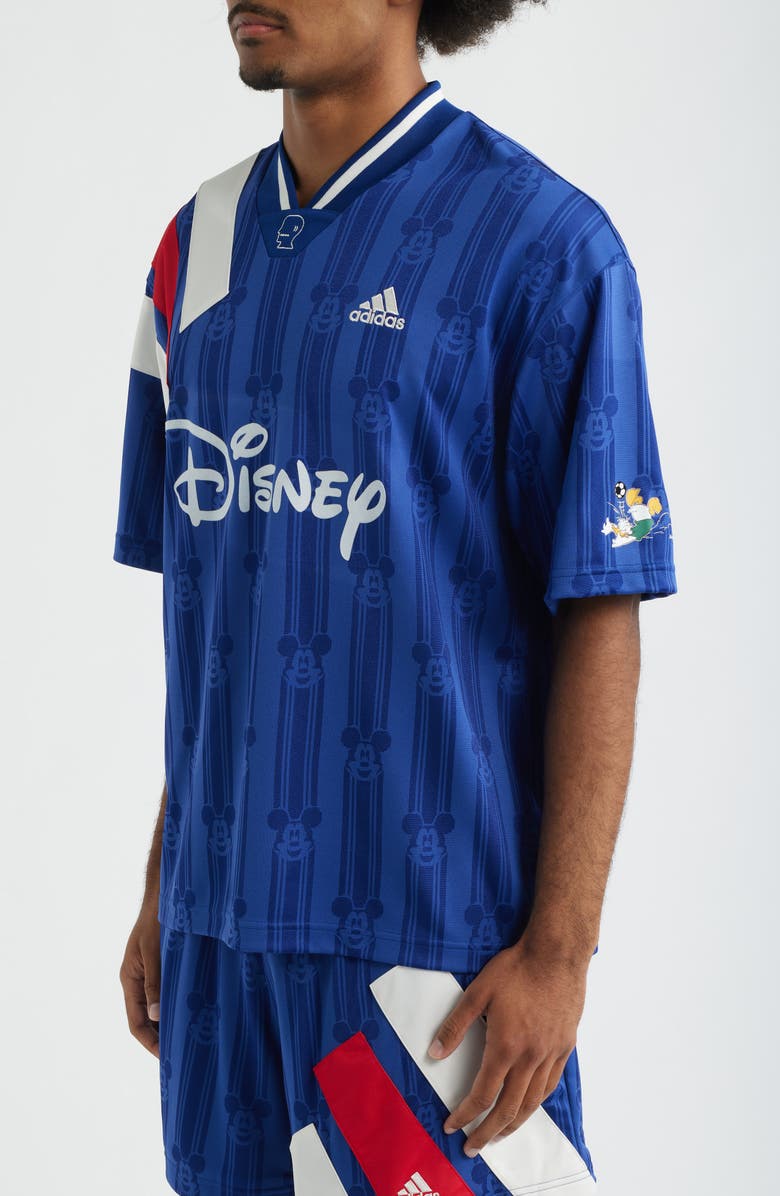 adidas Originals x Brain Dead Disney Football Jersey, Alternate, color, Victory Blue
