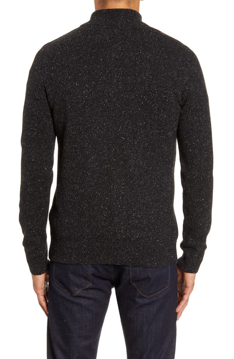 Barbour Tisbury Half Zip Pullover Sweater, Alternate, color, Black