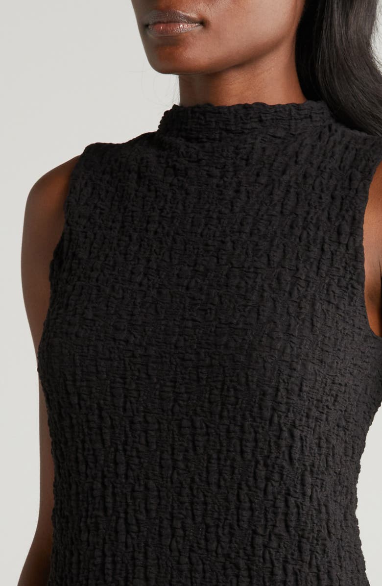 Halogen<sup>®</sup> Puckered Cotton Blend Midi Dress, Alternate, color, 