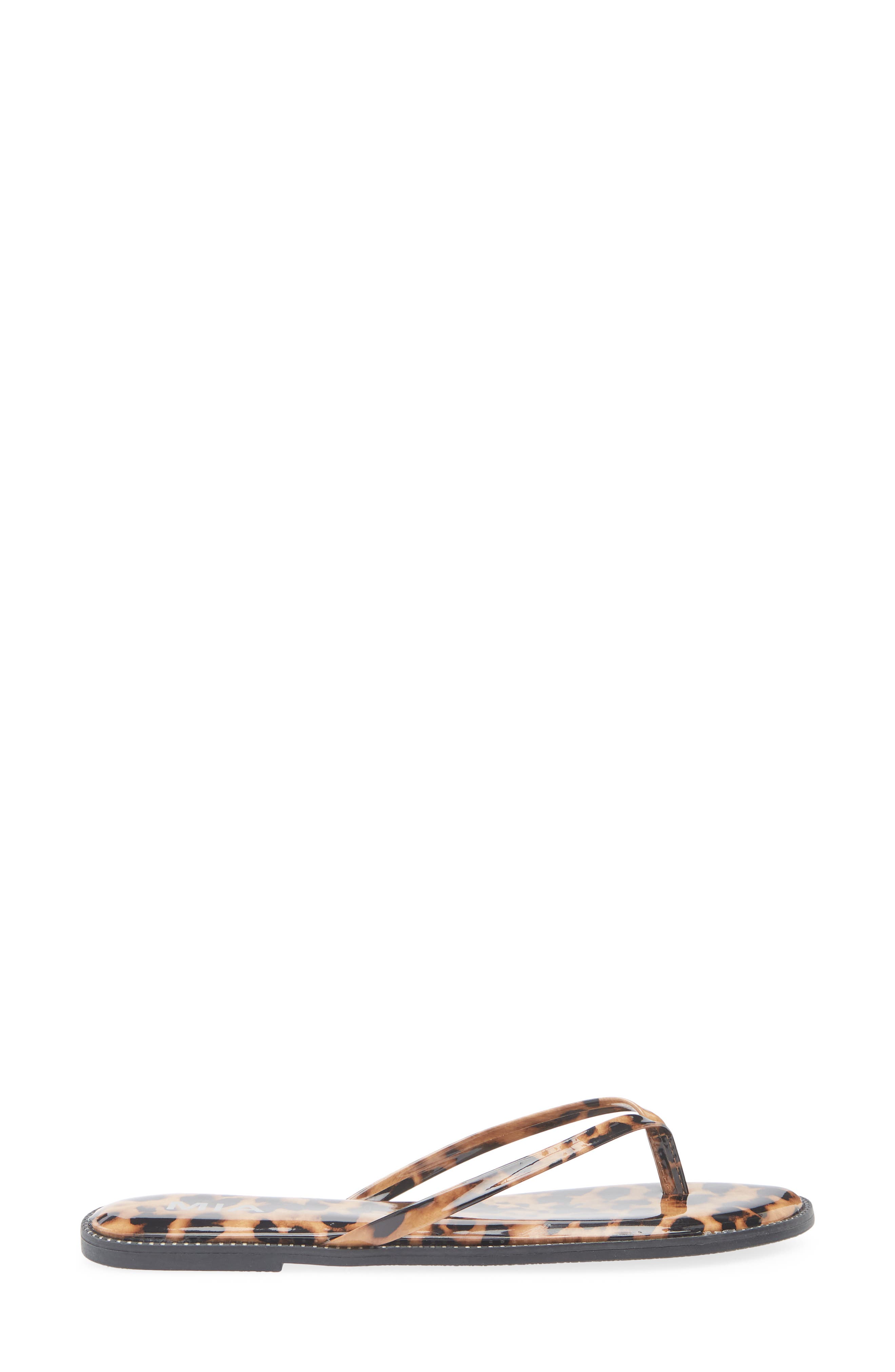 MIA Aster Flip Flop, Alternate, color, Leopard Print