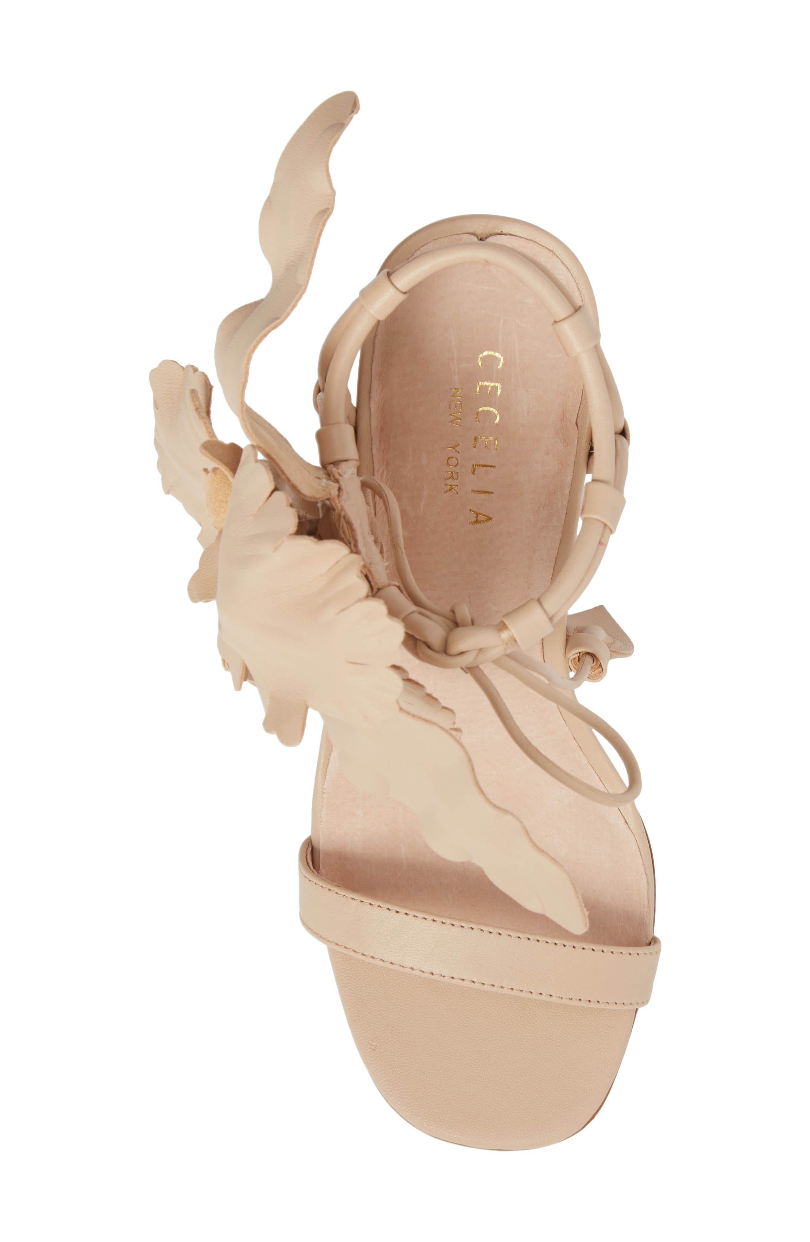 Hibiscus Sandal, Alternate, color, NUDE LEATHER