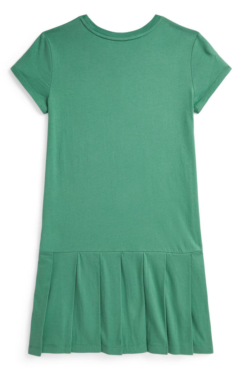 Polo Ralph Lauren Kids' Big Pony Pleated Drop Waist Dress, Alternate, color,