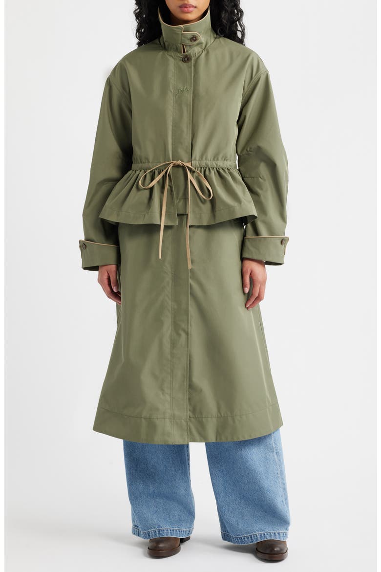 Myrtle Water Repellent Convertible Trench Coat, Alternate, color, SAGE