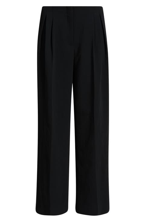 Curator Crepe Midrise Pleated Trousers