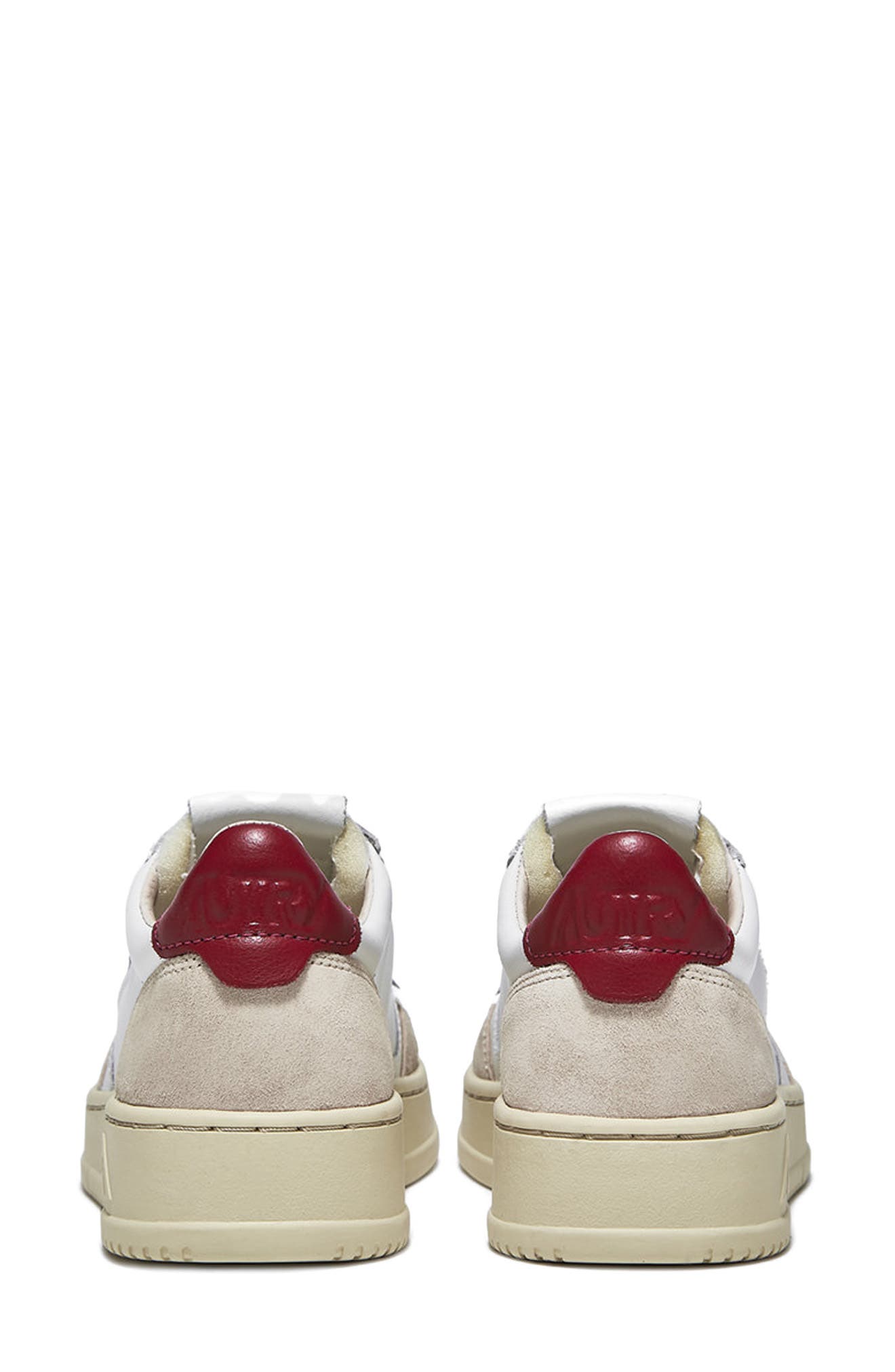 AUTRY Medalist Low Top Sneaker, Alternate, color, Leather/ Suede White