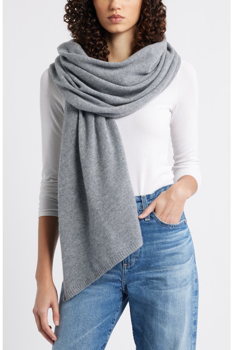 Cashmere Scarf, Main, color, GREY NIGHT