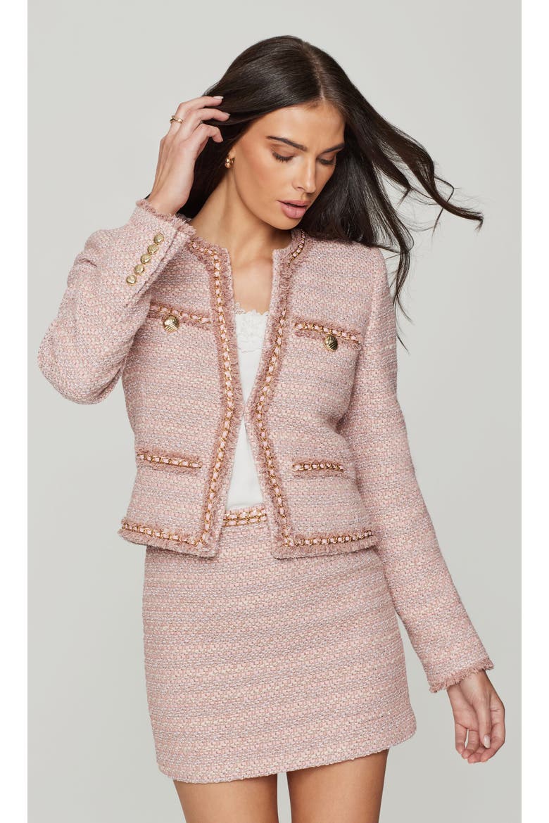 Betsy Tweed Blazer, Main, color, Pink Multi