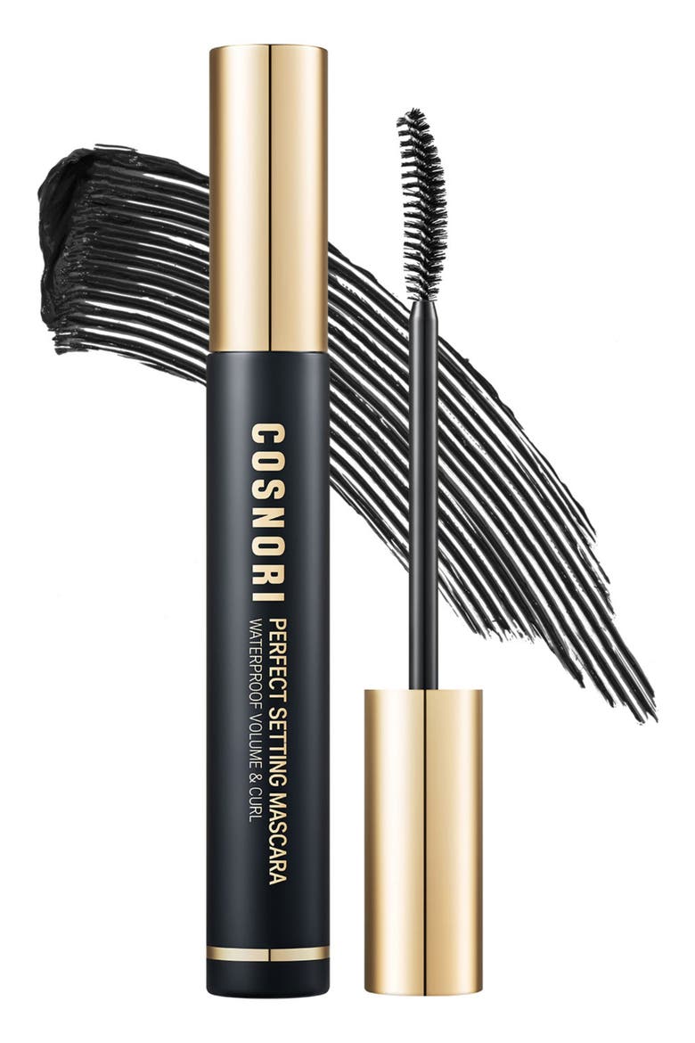 Perfect Setting Waterproof Volume & Curl Mascara, Main, color, BLACK