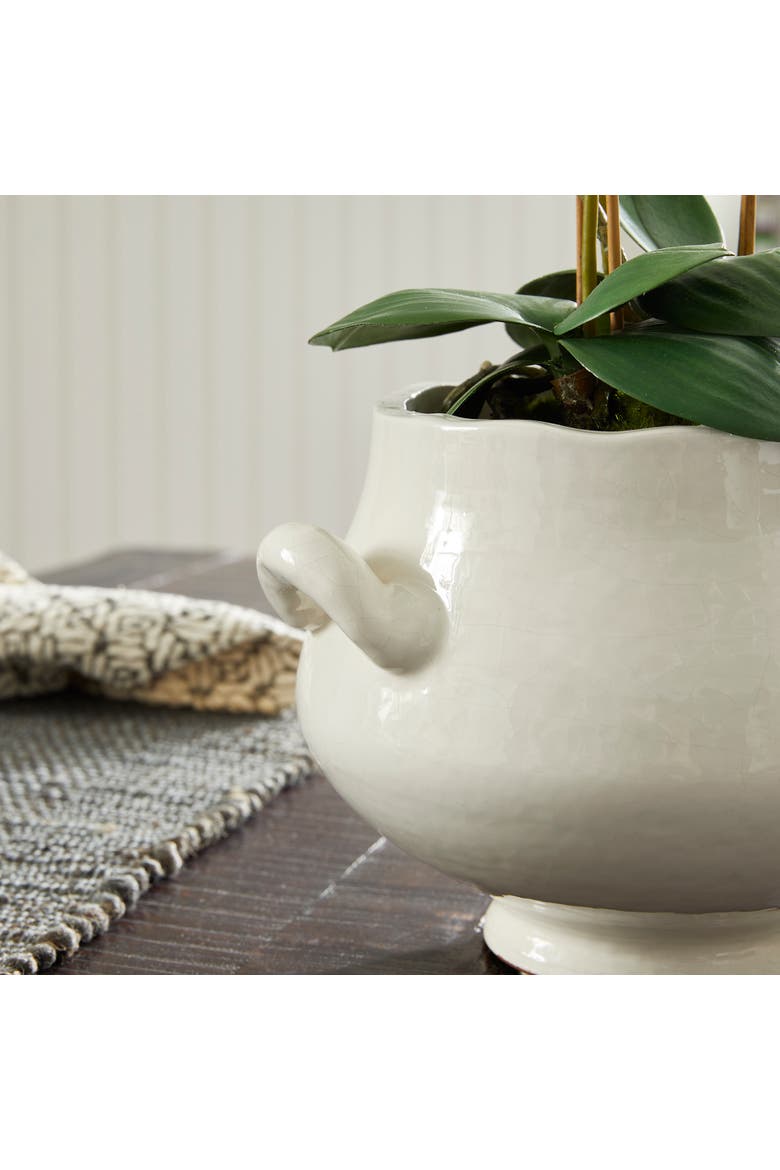 Wellon Footed Cachepot, Alternate, color, White
