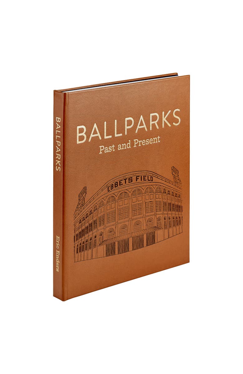 Graphic Image Ballparks Past and Present Leather Coffee Table Book, Alternate, color, Beige