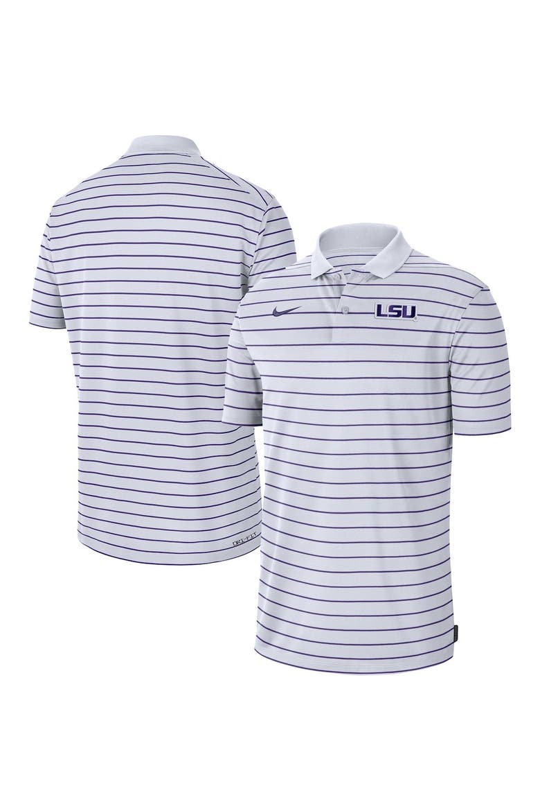 Men's Nike White LSU Tigers Icon Victory Coaches 2023 Early Season Performance Polo, Main, color, White