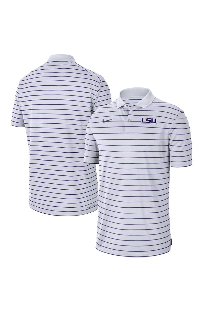 Nike Men's Nike White LSU Tigers Icon Victory Coaches 2023 Early Season Performance Polo, Main, color,