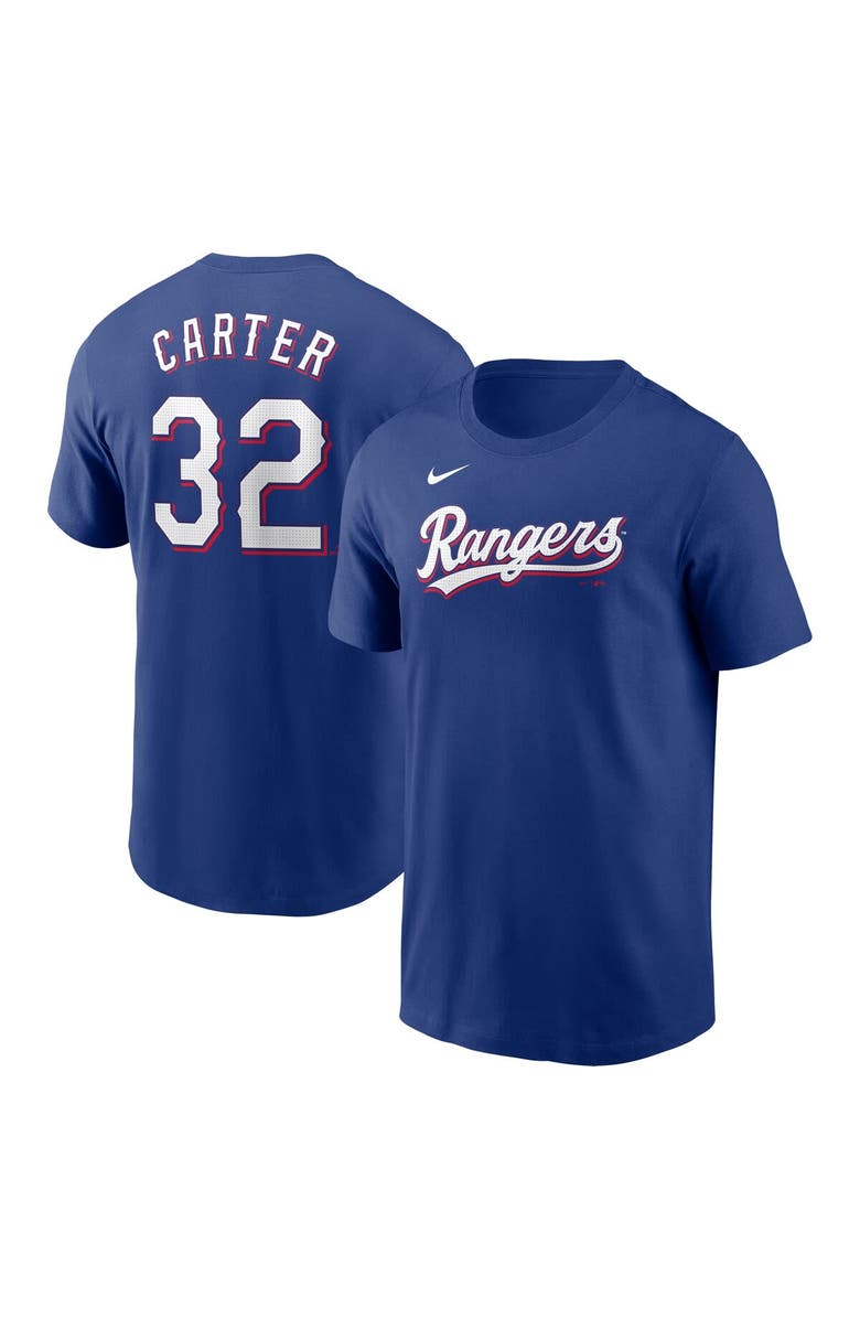 Nike Men's Nike Evan Carter Royal Texas Rangers Fuse Name & Number T-Shirt, Alternate, color, Royal