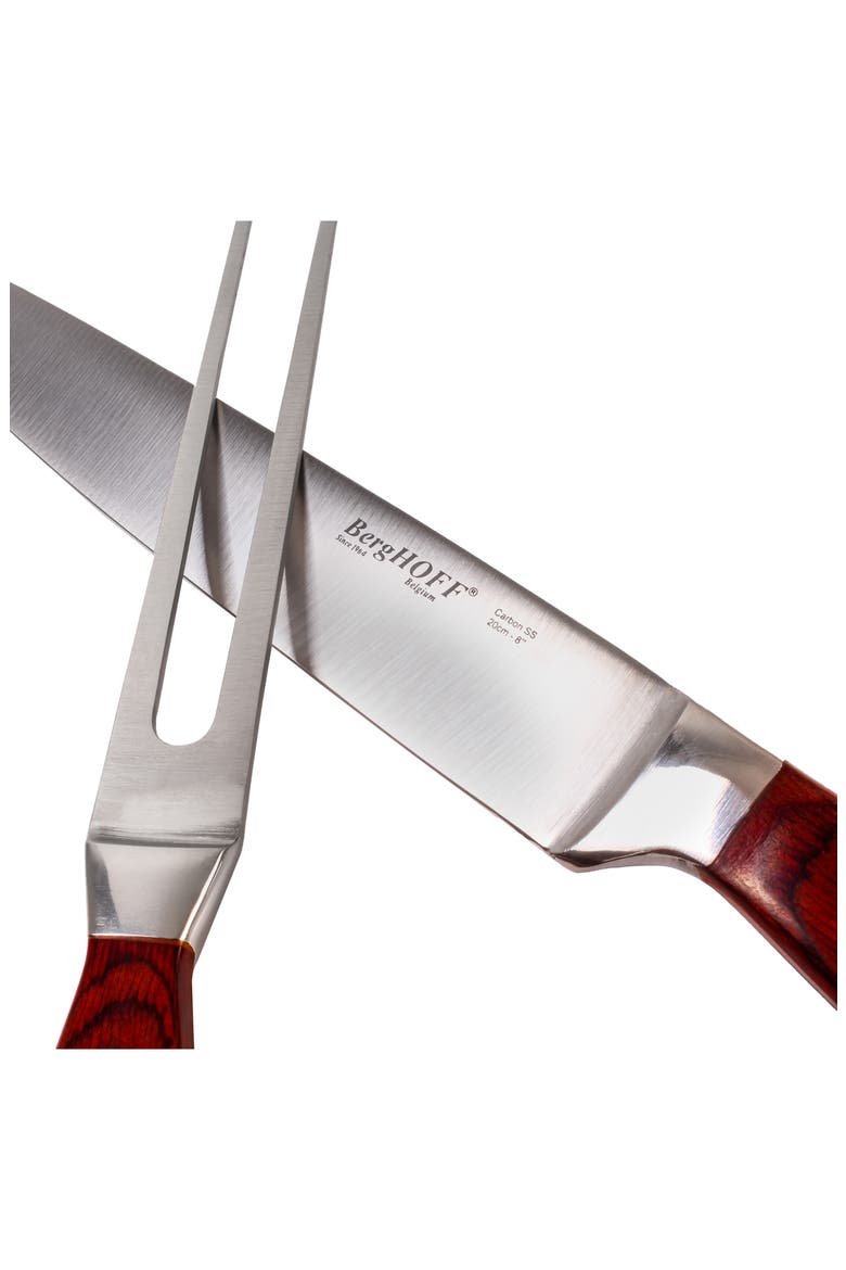 The Pakka Steak Knife & Carving Knife 9-Piece Set, Alternate, color, BROWN