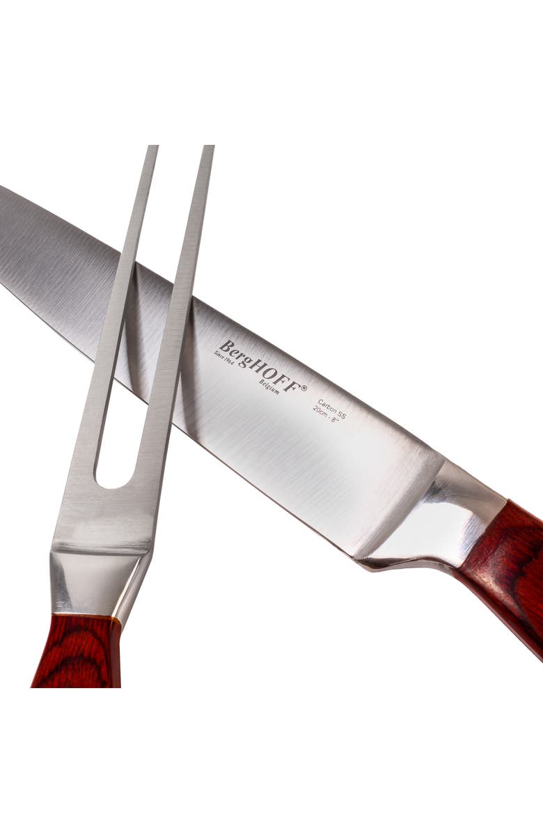 BergHOFF The Pakka Steak Knife & Carving Knife 9-Piece Set, Alternate, color, Brown