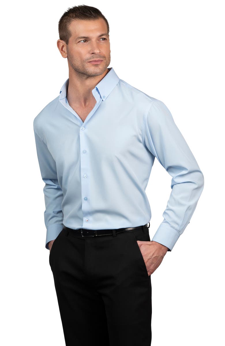 Nautica Solid Regular Fit Stretch Dress Shirt, Alternate, color,