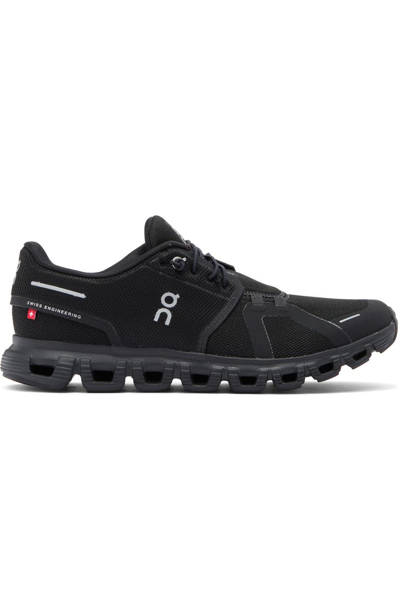 On Cloud 6 Sneaker, Alternate, color, Black/ Black