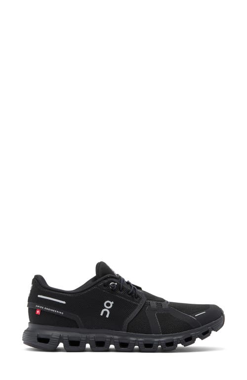 On Cloud 6 Waterproof Sneakers In Black/black