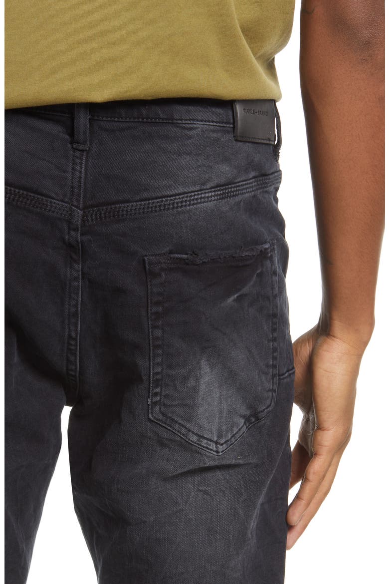 Ripped Knee Blowout Slim Jeans, Alternate, color, BLACK WASH