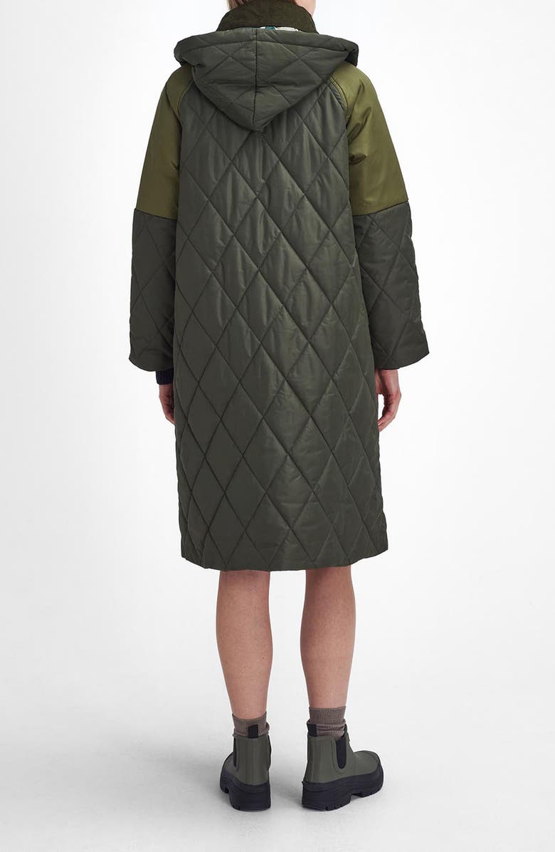 Barbour Cookston Quilted Coat with Removable Hood, Alternate, color, Olive/ Ancient