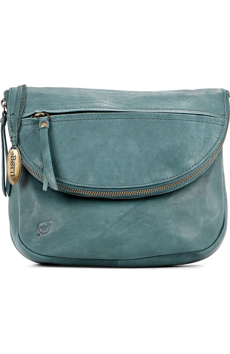 Børn Stonefield Leather Crossbody, Main, color, Mineral Blue