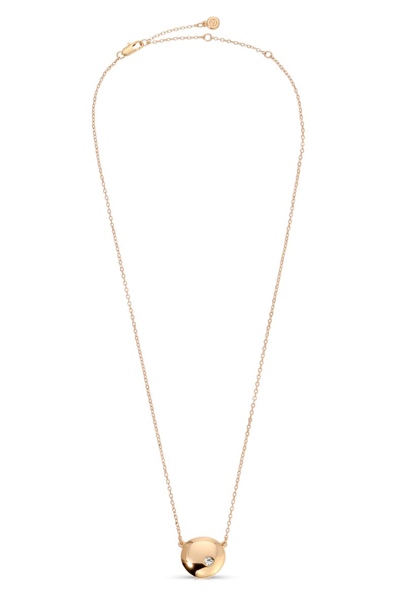 Skipping Stone Pendant Necklace, Main, color, GOLD